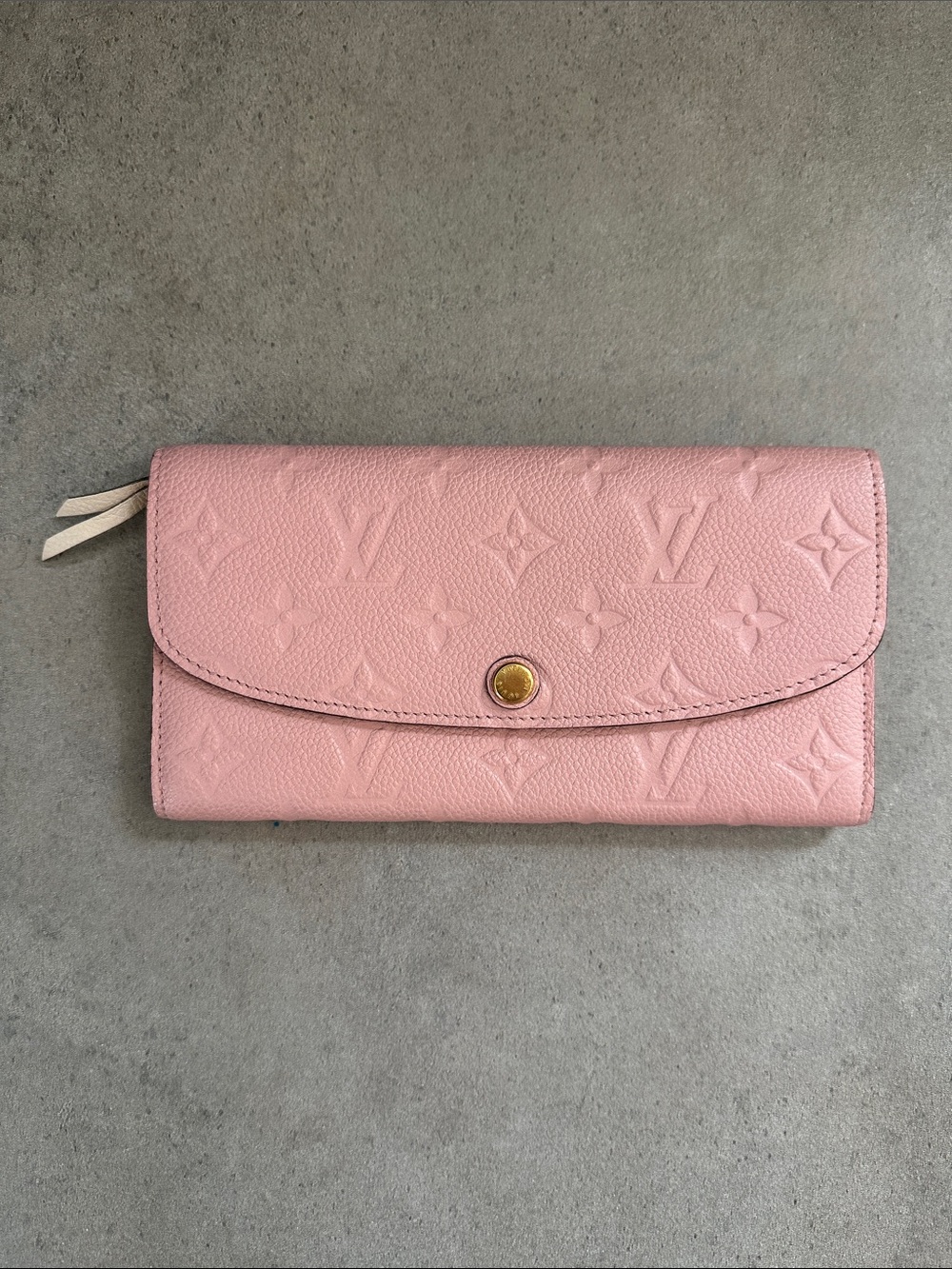 Louis Vuitton AUTH Monogram Empreinte Emilie Rose Poudre Wallet with CoA